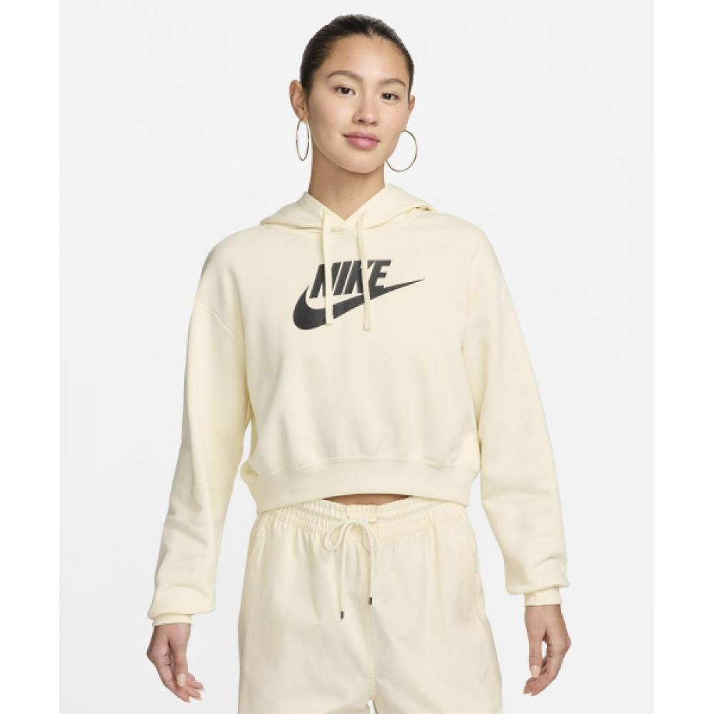 

NIKE Sportswear Club Флисовый укороченный худи с рисунком цвета W «Кокосовое молоко», черный DQ5851 113
