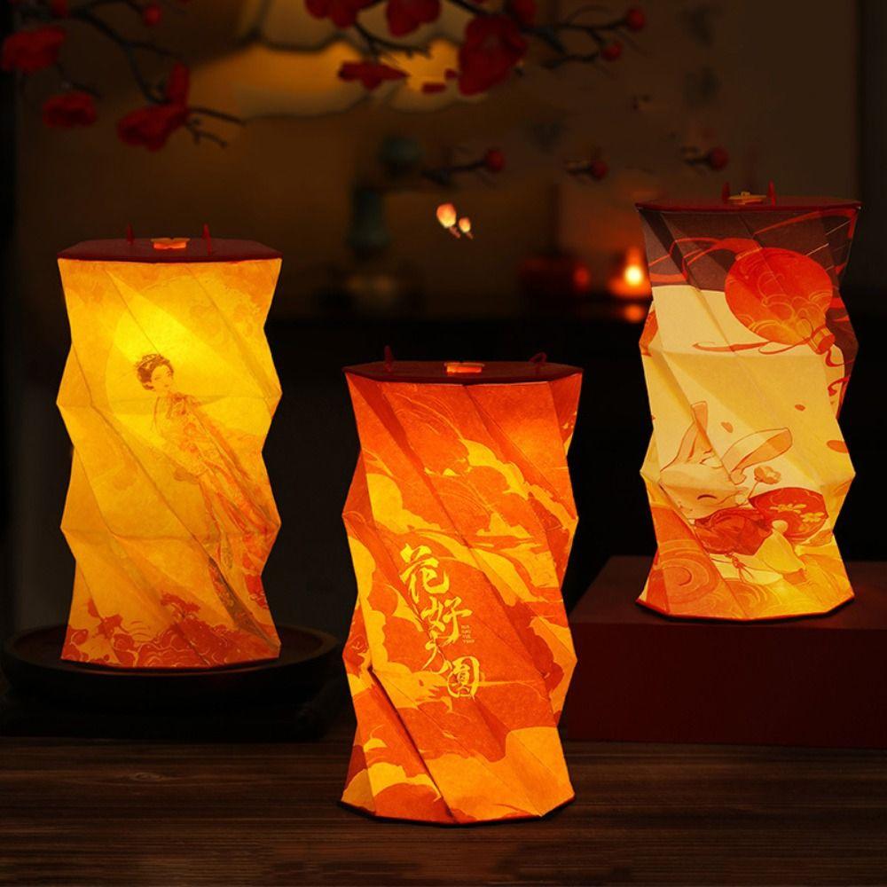 

Paper Mid-autumn Festival Hanging Lantern Luminous Chinese Style Lantern Mid-Autumn Festival
