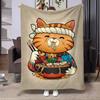 8 Sizes Anime Ramen Printed Blanket Warm Soft and Comfortable Home Travel Blanket Sofa Bedding Cover Blanket Kids Gamer Gift