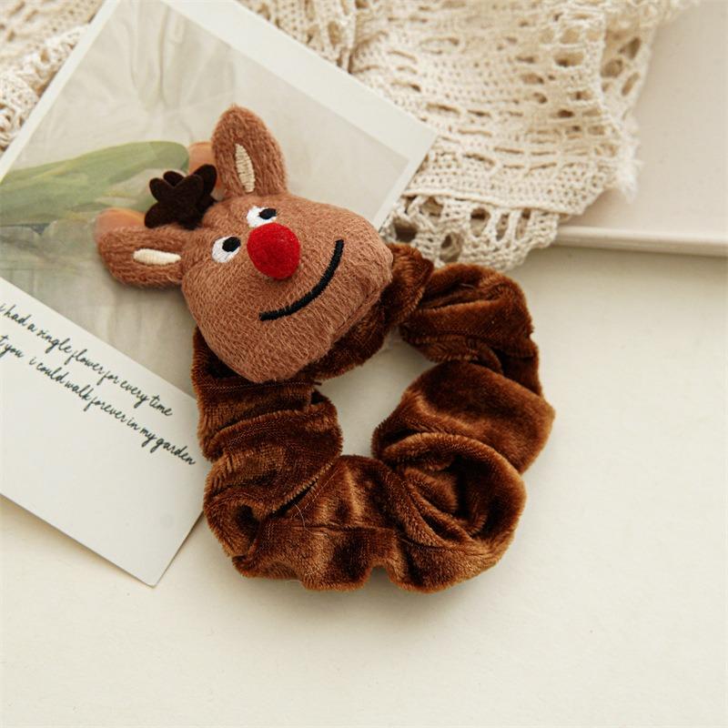Multiple Winter Christmas Tight Corsets, Plush Cartoon Hair Ropes, Cute Santa Claus Hair Accessories, Braided Hair Loops