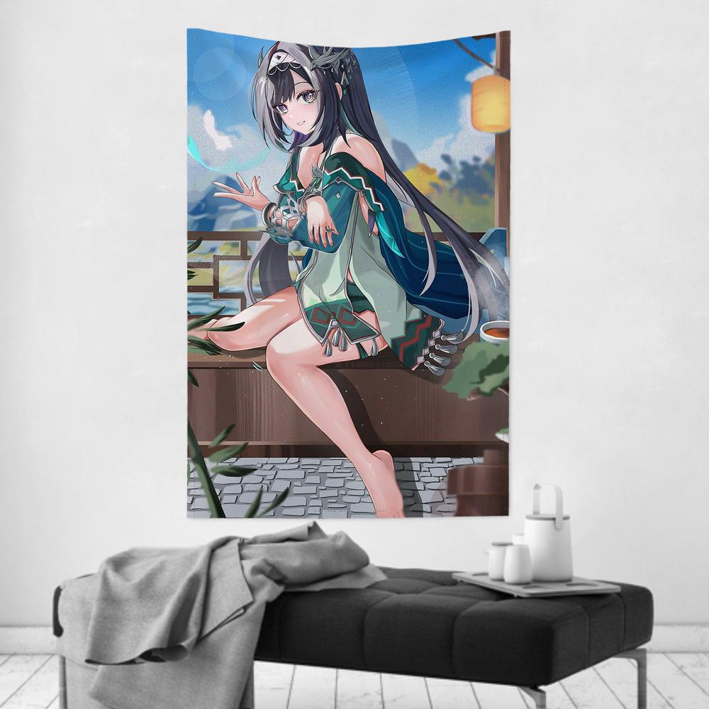 Lan Yan Genshin Impact Tapestry Room Decor Wall Cloth Party Hanging Background Room Decor Baby Room