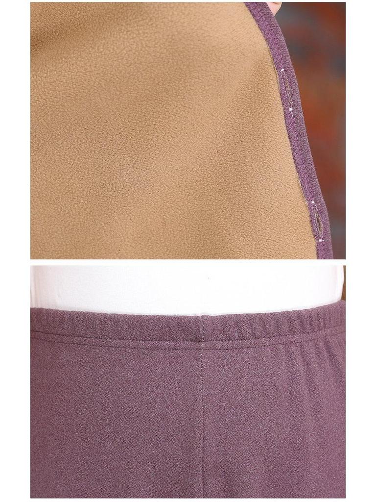 Thick Fleece-Lined Velvet Cardigan & Pants Set for Elderly Women, Plus Size - Perfect Winter Wear for Moms