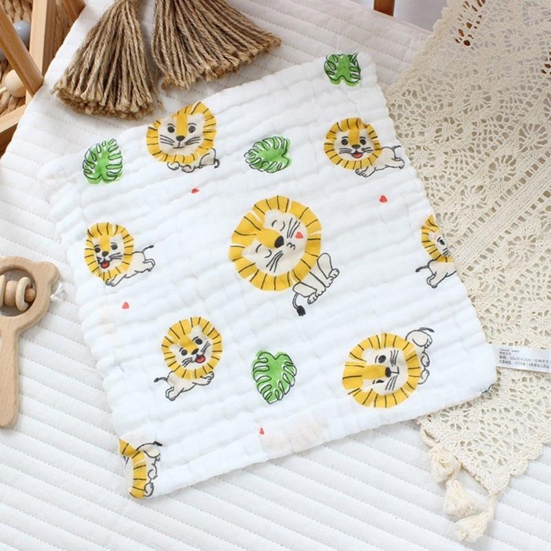 Cotton Baby Burp Cloth Soft and Breathable Newborns Washcloth for Teething Time Gentle Skin Care 30x30cm