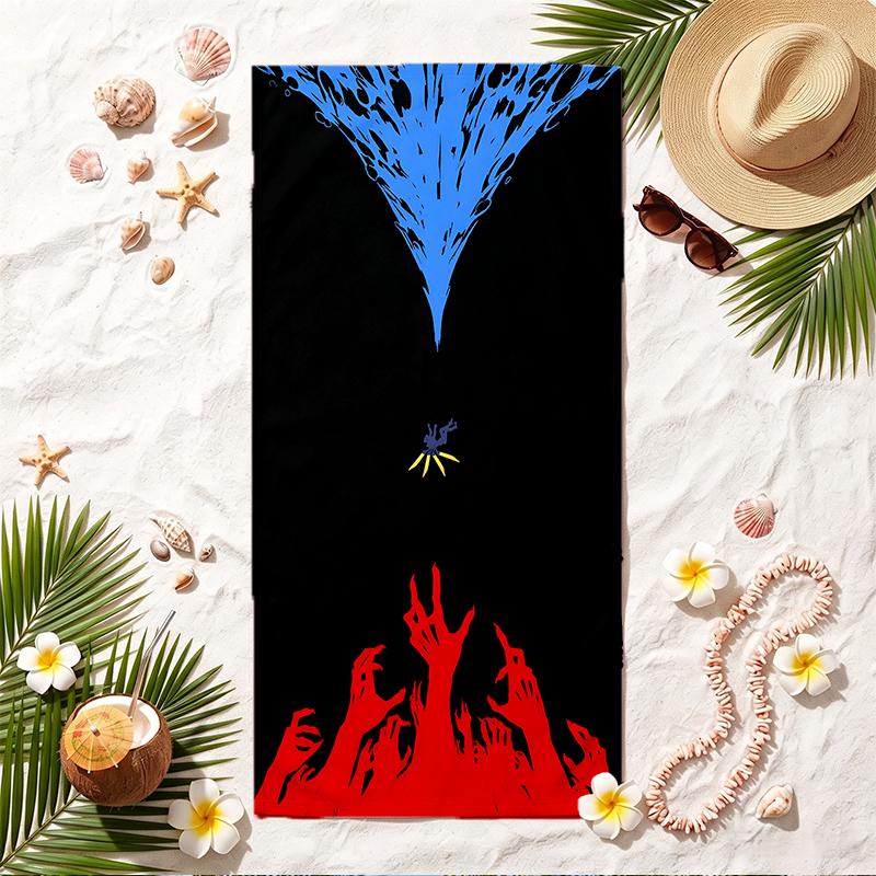Ultrakill Soft Beach Towel Stylish Beach Pool Towel for Summer Seaside Vacation Travel