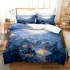 Крутой Фэнтези Город Постельный Комплект Односпальный Полуторный Двуспальный Кингсайз Комплект Постельного Белья Взрослый Детский Спальня Аниме Постельное Белье