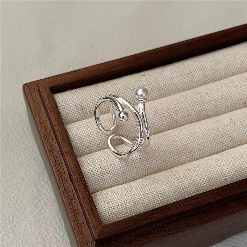 Ada Jewelry Anillo De Plata Esterlina 925 Sterling Silver Fashion Women's Eternity Band Multi-Layer Trendy Ring