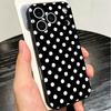 Polka Dots Art Fashion Desgin Soft Phone Case for iPhone 16 16E 17 Air 15 Pro Max 14 Plus 13 Mini 11 12 7 Black Cover Back Shell