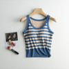 Women's Fashion With Chest Pad Striped Short Small Vest Outside Sleeveless Camisole Bottoming Tops