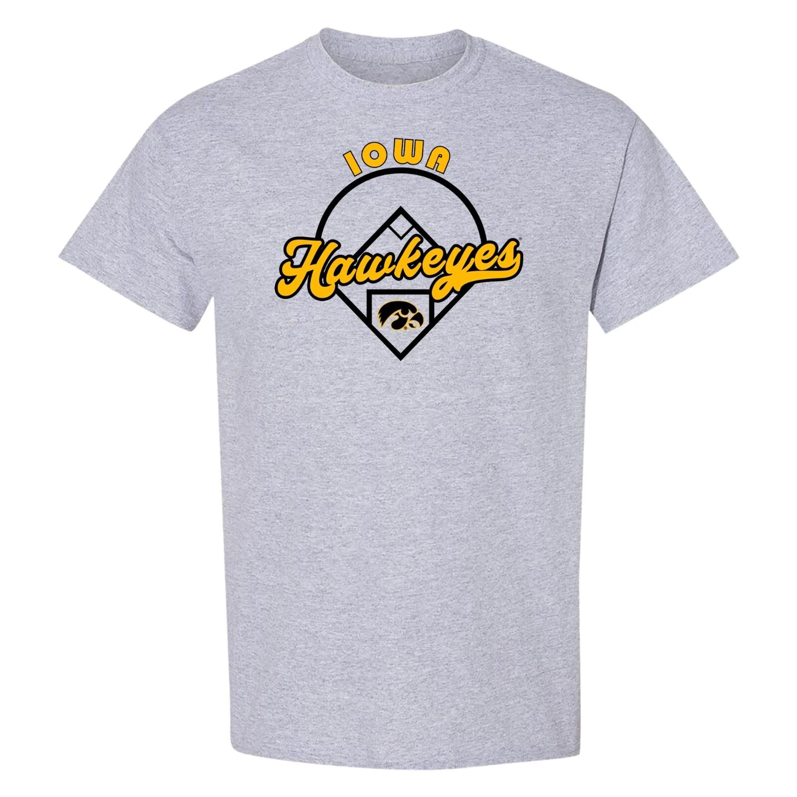 Iowa Hawkeyes Baseball Field - NCAA University T-Shirt - Sport Grey 4XL