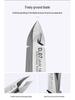 D07 Stainless Steel Cuticle Scissors & Nail Clippers Set - Oblique Mouth for Salon-Quality Nail Care