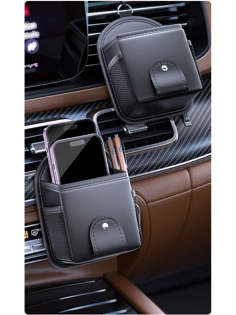 Car Air Vent Storage Organizer: Phone & Eyeglass Holder