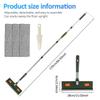 170CM Window Cleaning Tool Glass Squeegee with 4 Microfiber Pad Head Rotatable Shower Floor Cleaner Mop Household Cleaning Brush