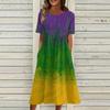 Women's Casual Fashion Printed O-neck Dress