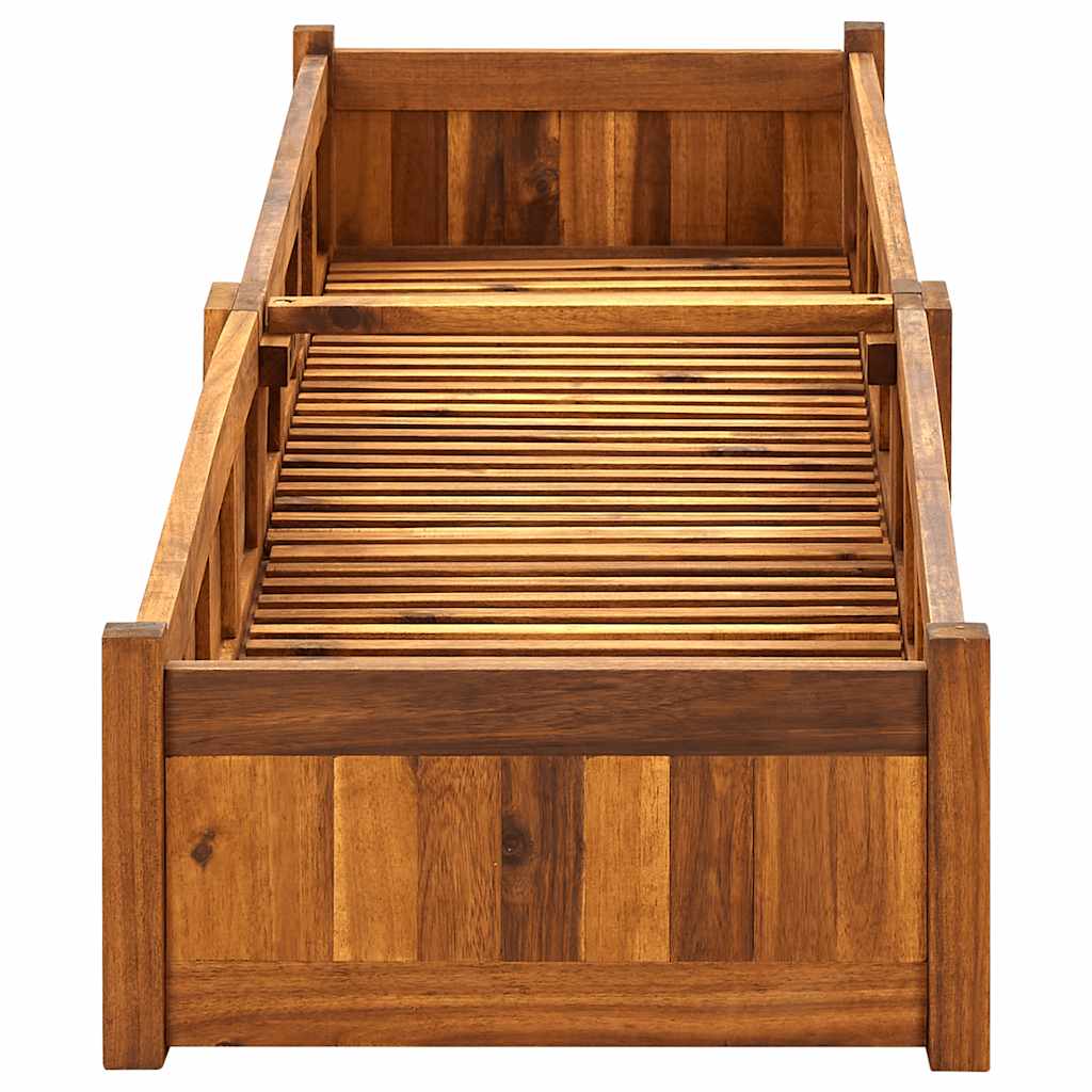 Garden Raised Bed Acacia Wood 200 x 50 x 25 cm