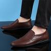 Fashion Genuine Leather Men Shoes Luxury Brand Casual Slip On Formal Loafers Men Moccasins Italian Male Driving Shoes Chaussure Homme