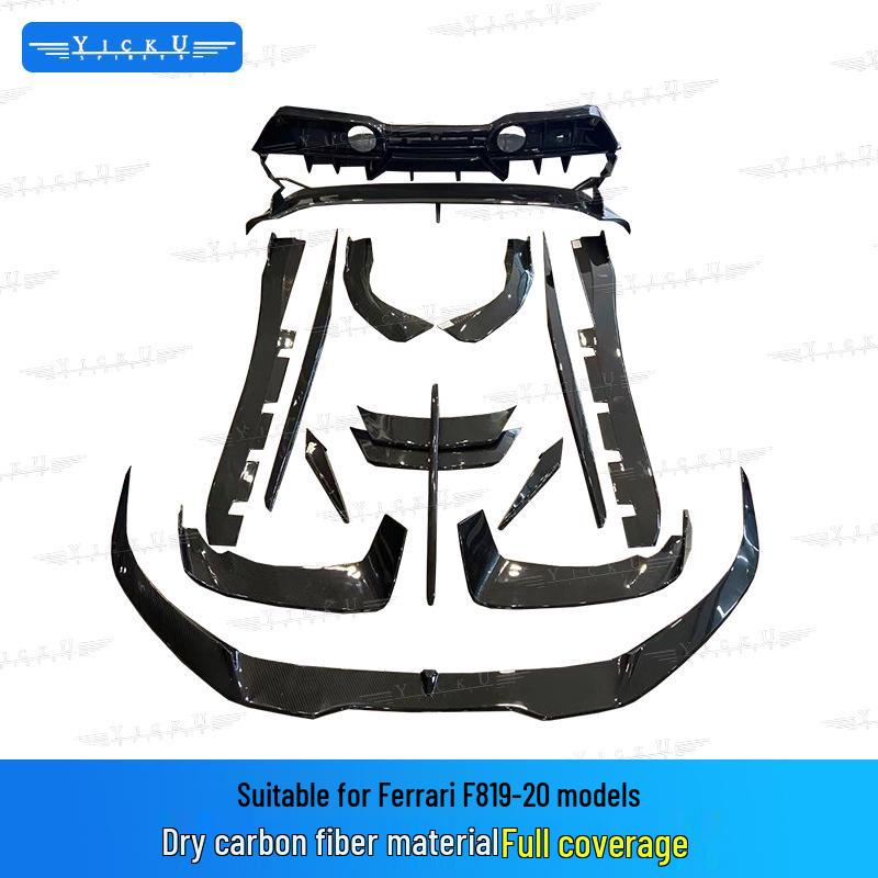 Ferrari F8 PK Style Carbon Fiber Rear Wing Body Kit