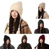 Comfortable Ribbed Beanies With Earflaps And Decorative Ball Tassels For Women Men Outdoor Activity