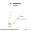 Minimalist Stainless Steel Heart Round Classic Zircon Charm Anti Tarnish Chain Necklace For Women Jewelry
