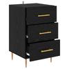 Nightstand Black Oak Effect 40 X 40 X 66 Cm Engineered Wood