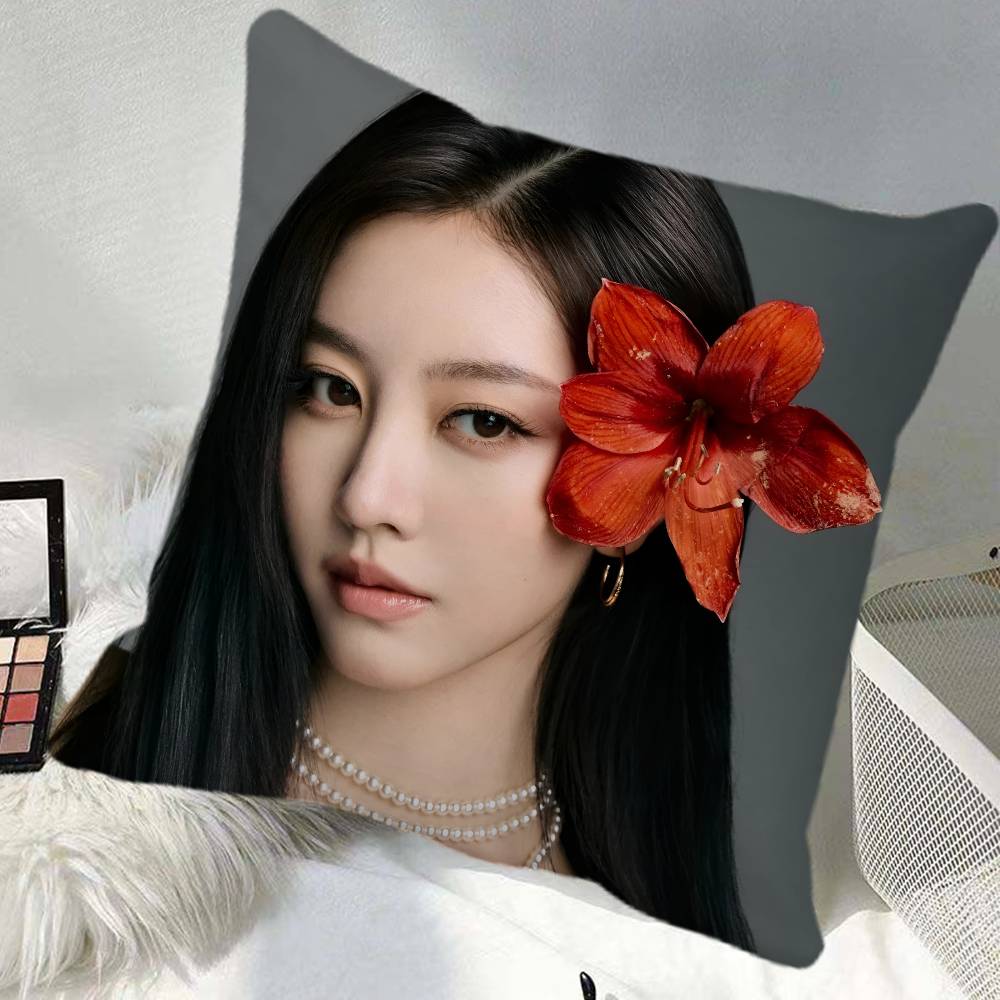 Qiana Kpop Pillow Case Square Pillow Bedroom Sofa Leisure Comfort Cushion Car Home Decoration