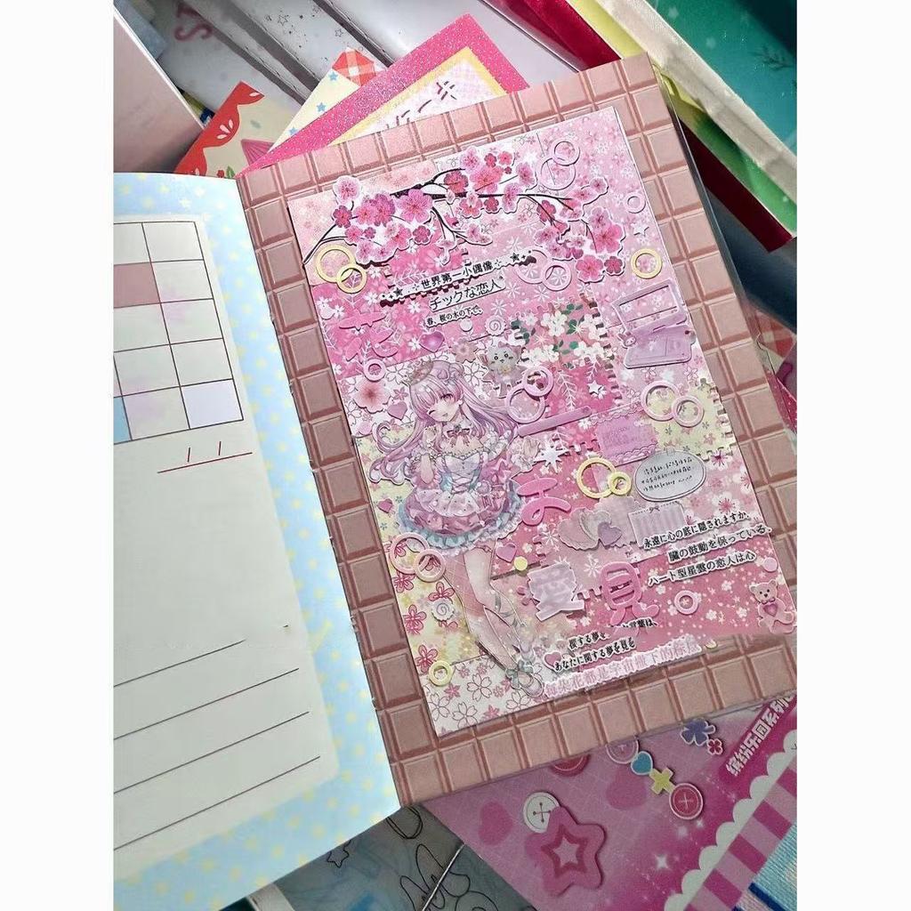 40PC Japanese Style Ancient Character Polka Dot Large Patchwork Collage Base INS Note Handbook Note Ancient Early Sticker Gift