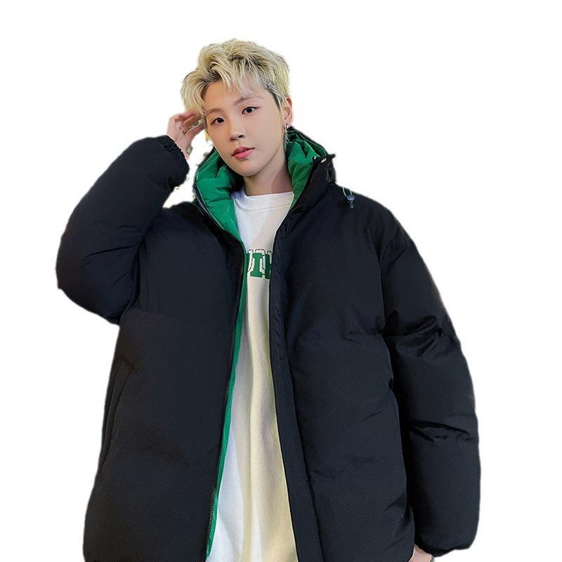 Winter New Couple Cotton Clothes Men's and Women's Thickened Thermal Hooded Jacket Jacket Student Bread Clothes Trendy Cotton-padded Clothes