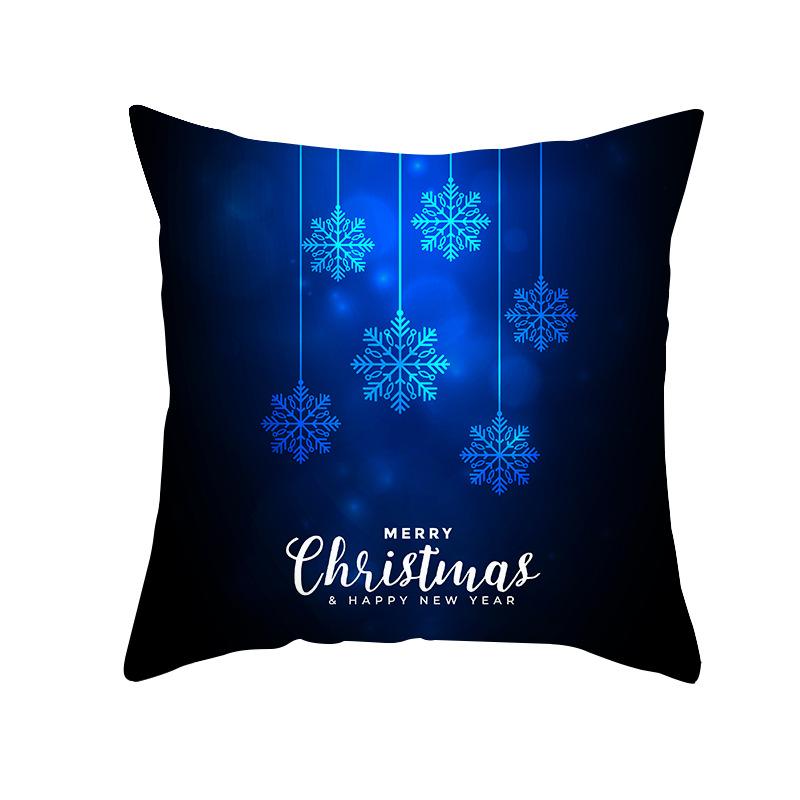 Blue Collection Sofa Car Office Cushion Cover Christmas Decoration Pillowcase Home Decor