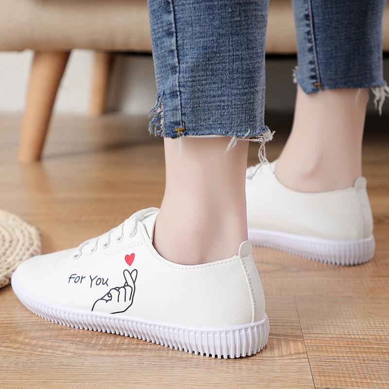 Móda Dámská Módní Obuv Měkká Ležérní Jednoduchá Dámské Baleríny Černá Bílá Jednobarevné Kulatá Špička Šněrovací Pro Ženy erf56