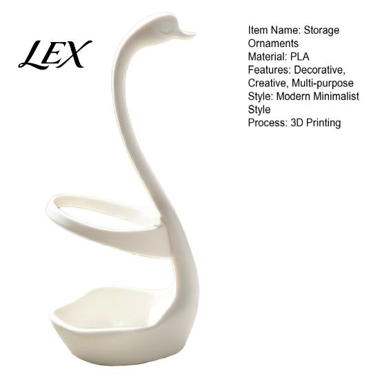 Compact Multi-use Organizer 3D Printed Elegant Swan Storage Rack with Ventilation And Draining Base, Base Multi-Purpose Toothbrush Holder Pen Cutlery