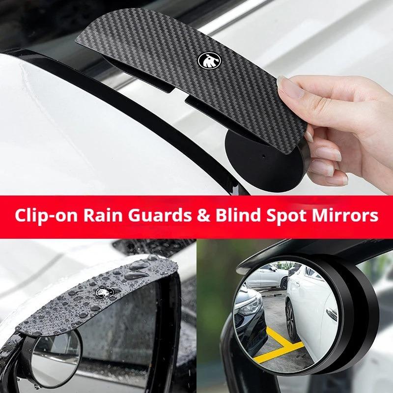 Car Side Mirror Rain Visor With Blind Spot Mirror For Skoda Octavia Fabia Superb Kodiaq Karoq Kamiq Rapid Yeti Roomster Eyebrow Ydpf68