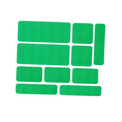 10Pcs Reflective Stickers Anti Scratch Collision High Intensity Reflector Decals for Car