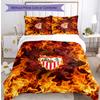 Set Lenzuola 3 Pezzi Stampato Sevilla FC Copripiumino Traspirante con Federe Biancheria da Letto Decorativa per Camera da Letto Casa