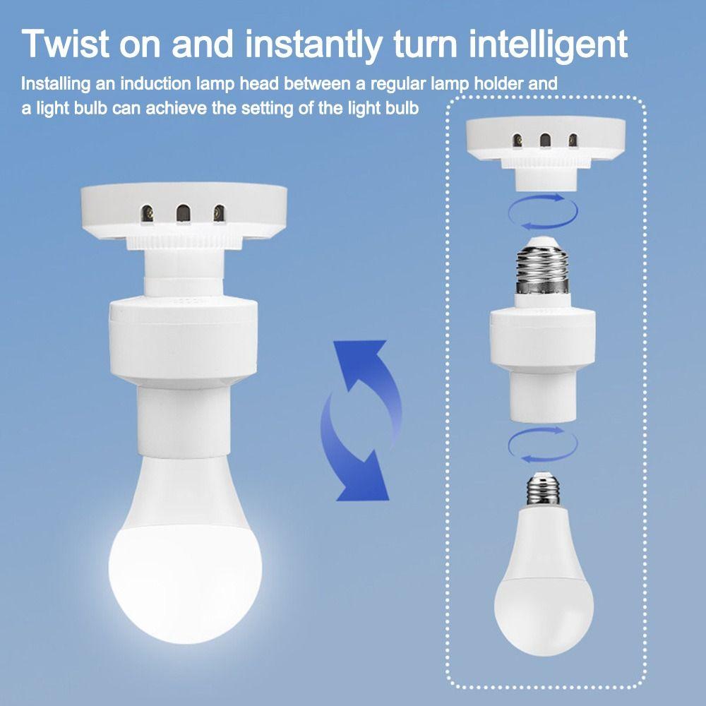 Automatic On Off Sensor Lamp Holder Screw in Lamp Socket Adapter  Lighting Accessories
