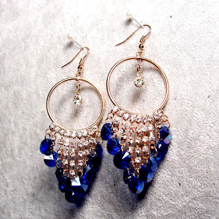 

Серьги с роскошными кристаллами Star Shine Модные Гала Высококлассные Серьги с бриллиантами Серьги с кисточками Темпераментные