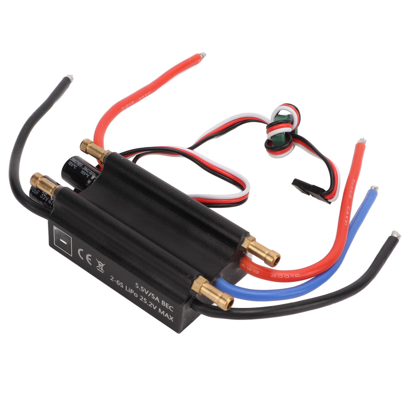 

Безколекторний ESC 50A Водяне охолодження Двосторонній Двонаправлений Електронний регулятор швидкості для RC човна Аеростата Моделі