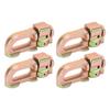 4Pcs L Track Double Stud Tie Down Fitting Carbon Steel L Track Rail Double Stud Fitting for Truck Bed Trailer Cargo Control