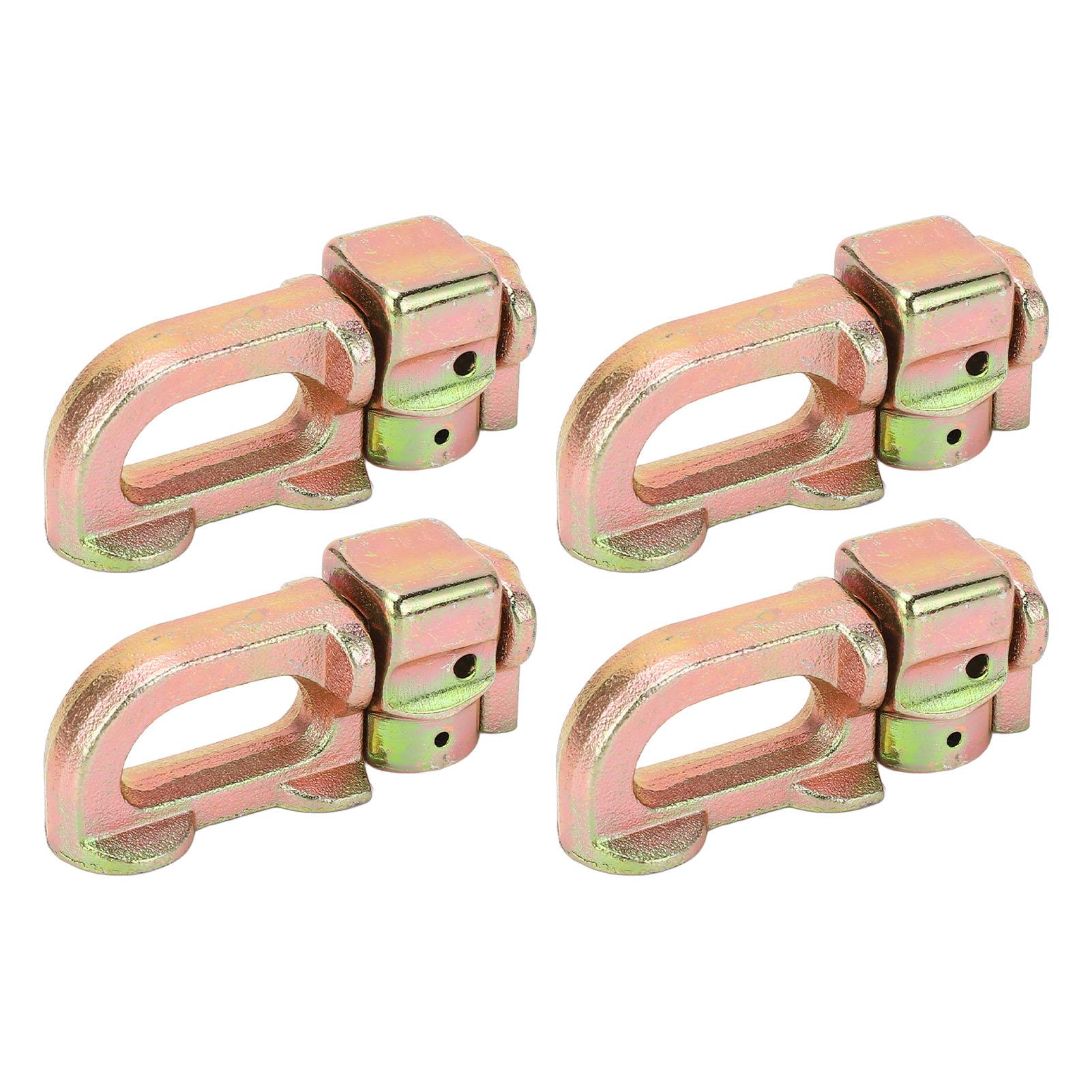 

4Pcs L Track Double Stud Tie Down Fitting Carbon Steel L Track Rail Double Stud Fitting for Truck Be Gold Bronze