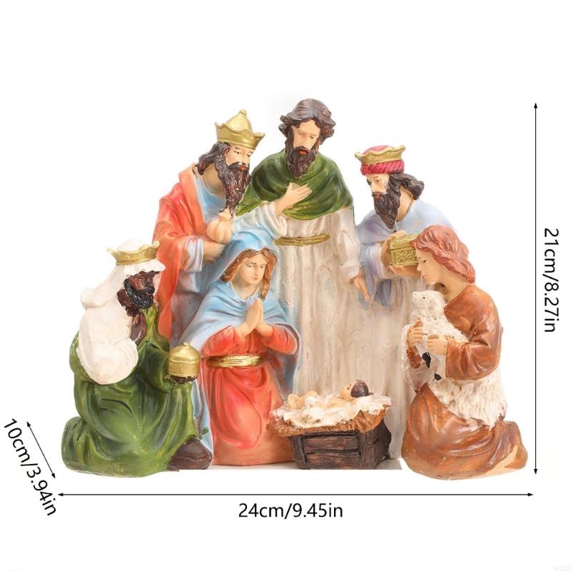 62KD Festival Krybbespill Bord Juledekorasjoner Utstilling Hjemmedekorasjon