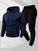 Men's Spring & Autumn Casual Hoodie Sports Set - Luxurious American Style Two-Piece