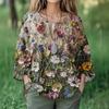 Summer Tops For Women Cute V Neck 3/4 Sleeve Blouses Floral Print Top Casual Shirts