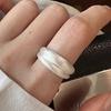 BF CLUB 925 Sterling Silver String Ring For Women Heart Jewelry Finger Open Handmade Shinning Rings Allergy For Birthday Gift