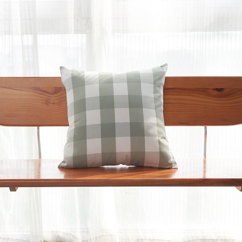 Pillowcase Only Case Only Cozy Plaid Checkered Throw Pillow Cover Modern Minimalist Polyester Cotton Cushion
