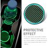 2PCS Car Cup Holder Coaster, Luminous Carbon Fiber Cup Coaster, Waterproof Non-Slip Embedded Coasters, 2.83" Ert Water Bottle Holder Pads, Car