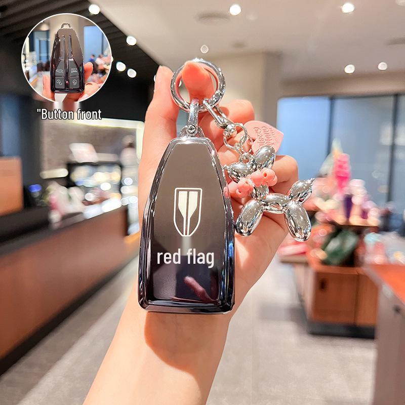 Hongqi HS5 2022 Key Case: Compatible with H9, H5, H7, HS7, HS9 Models - Luxury Unisex Car Shell and Key Holder