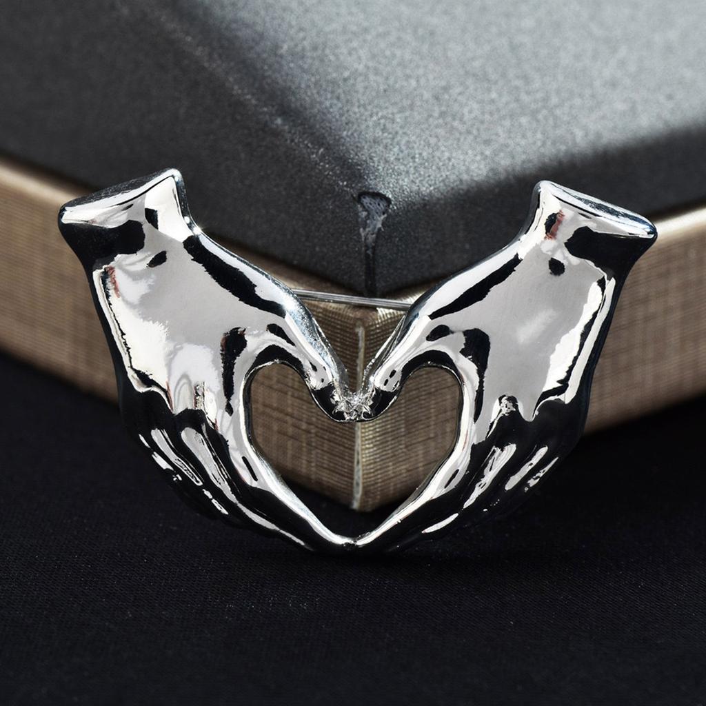 Trendige Cartoon Hand Herz Geste Brosche Dekorative Anstecknadel Mode Abzeichen Geeignet für Jugendlichen Stil und Individualität