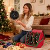 Christmas Lights Storage Bag Portable Red Heavy Duty Tear Proof Holiday Lights Storage Holder for Home Apartment Bedroom Living