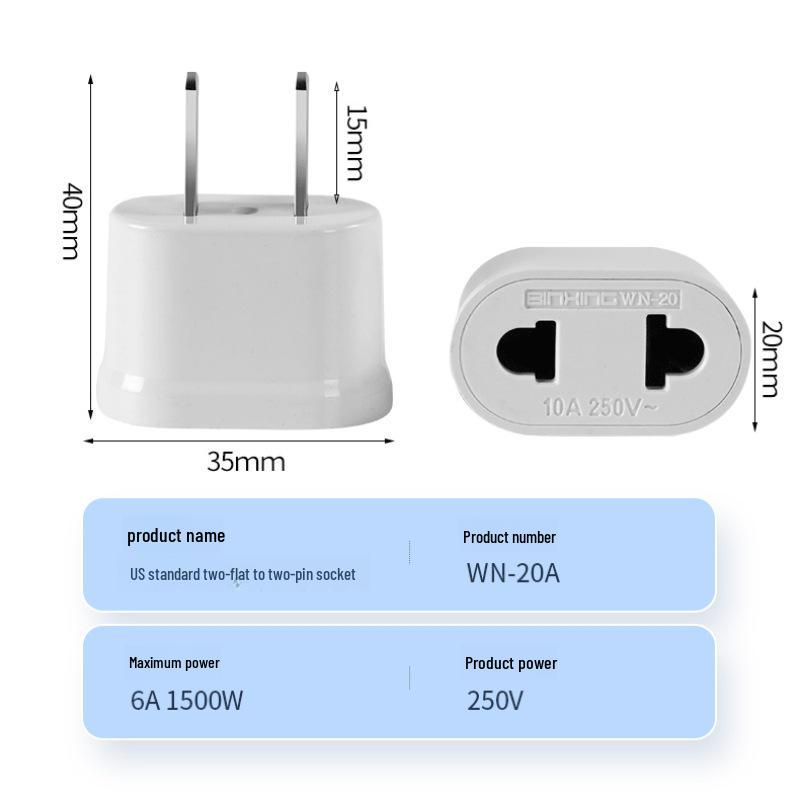 Vícezemní převodník zástrček - Adaptér pro standardy EU, US, KR, RU