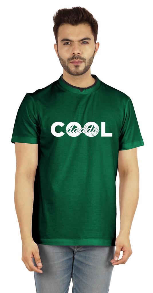 Inkmeso Men  s Graphic Printed   Cool Daddy  Tshirt For Dads Round Neck with V Cut Jersey