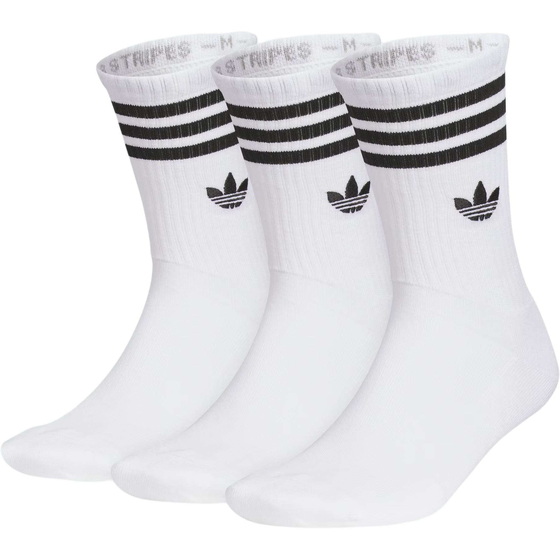 Adidas Originals CUSHIONED CREW SOCKS Crew Socks Unisex 3 Pack White JP1275 XS