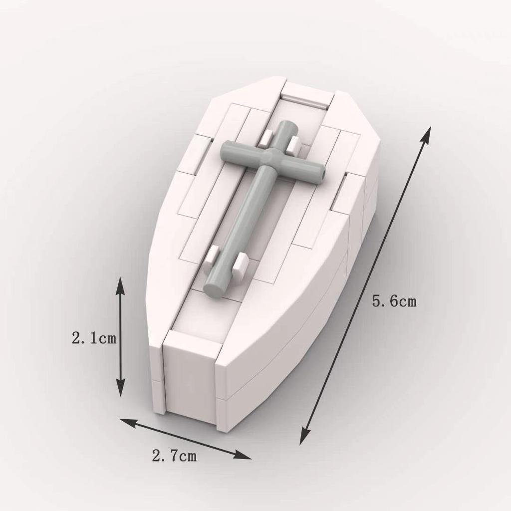 Small Particles Halloween Cemetery Pumpkin Splicing Assembly Fence Haunted House Scene Building Block Diy
